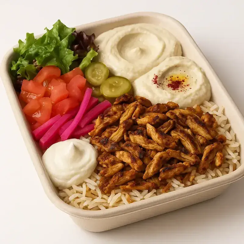 Bowl shawarma poulet libanais — YallaEat Lyon 9