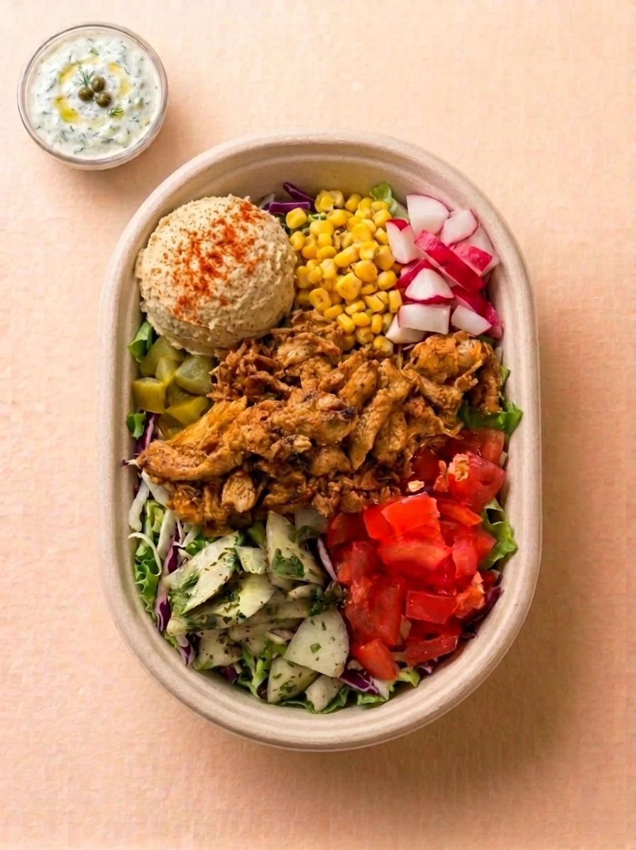 Salade shawarma poulet libanaise — YallaEat Lyon 9